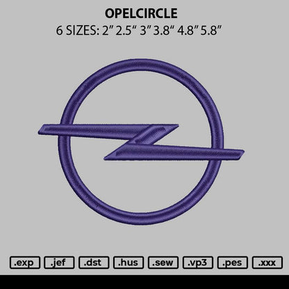 Opelcircle Embroidery File 6 sizes