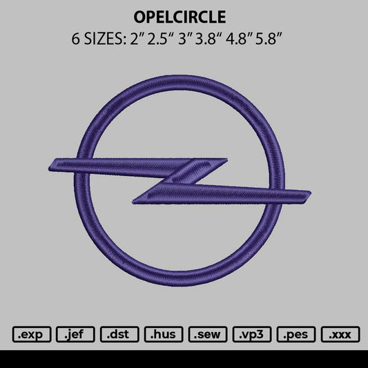 Opelcircle Embroidery File 6 sizes