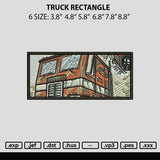 Truck Rectangle Embroidery File 6 sizes