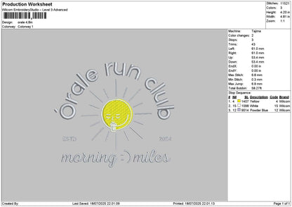 Oraletext Embroidery File 6 sizes