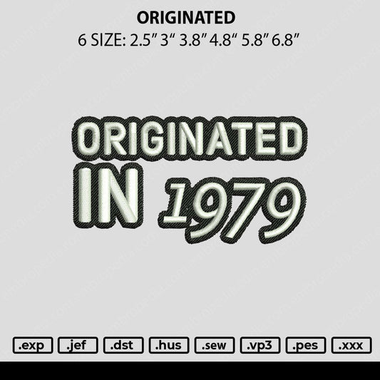 Originated Embroidery File 6 sizes