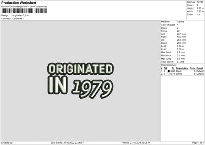 Originated Embroidery File 6 sizes