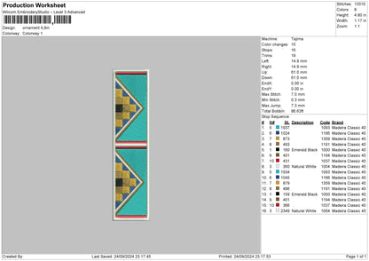 Tribal2409 Embroidery File 6 sizes