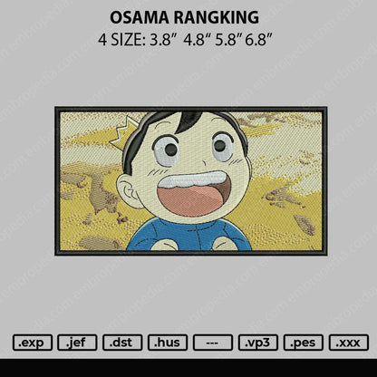 Osama Ranking Embroidery File 4 size