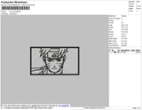 Naruto Rectangle Outline Embroidery File 4 size