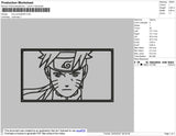 Naruto Rectangle Outline Embroidery File 4 size