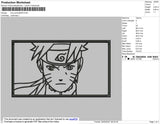 Naruto Rectangle Outline Embroidery File 4 size
