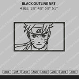 Naruto Rectangle Outline Embroidery File 4 size