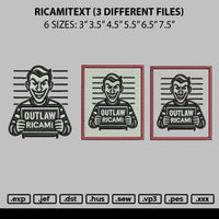 Ricamitext Embroidery 3 Different Files