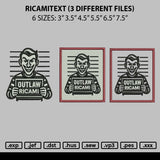 Ricamitext Embroidery 3 Different Files