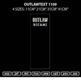 Outlawtext 1109 Embroidery File 6 sizes