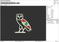 Owl Ovo Lebanon Embroidery File 4 sizes