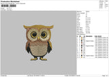 Owl Embroidery File 6 sizes