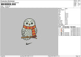 Owl Tick Embroidery File 6 sizes