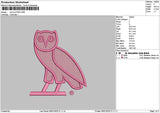 Owl Pink Embroidery File 6 sizes