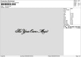 Own Text Embroidery File 6 sizes