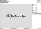 Own Text Embroidery File 6 sizes
