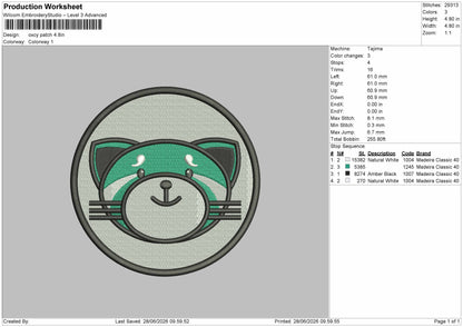 Oxcypatch Embroidery Machine Design File 6 sizes