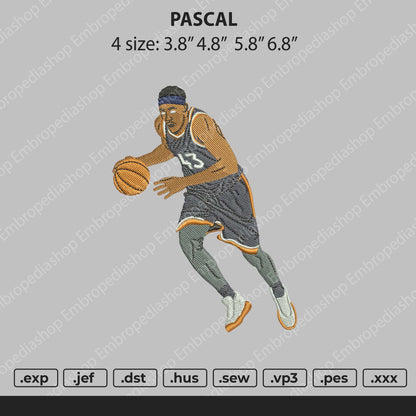 Pascal Embroidery File 4 size
