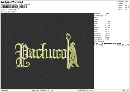 Pachucol Embroidery File 6 sizes