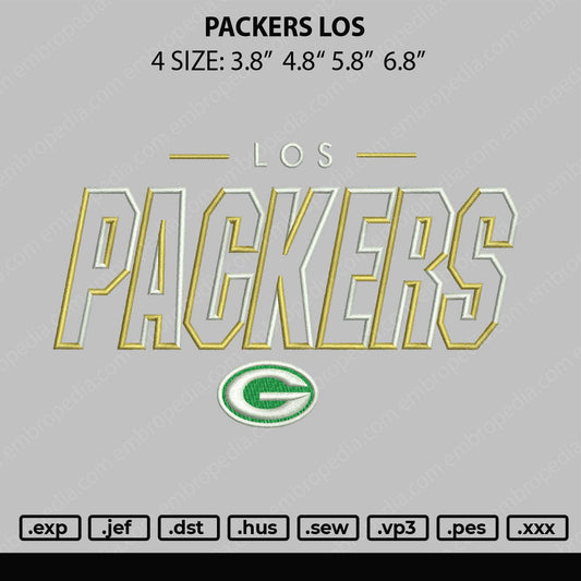 Packers Embroidery File 4 size