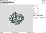 Padres V2 Embroidery File 6 sizes