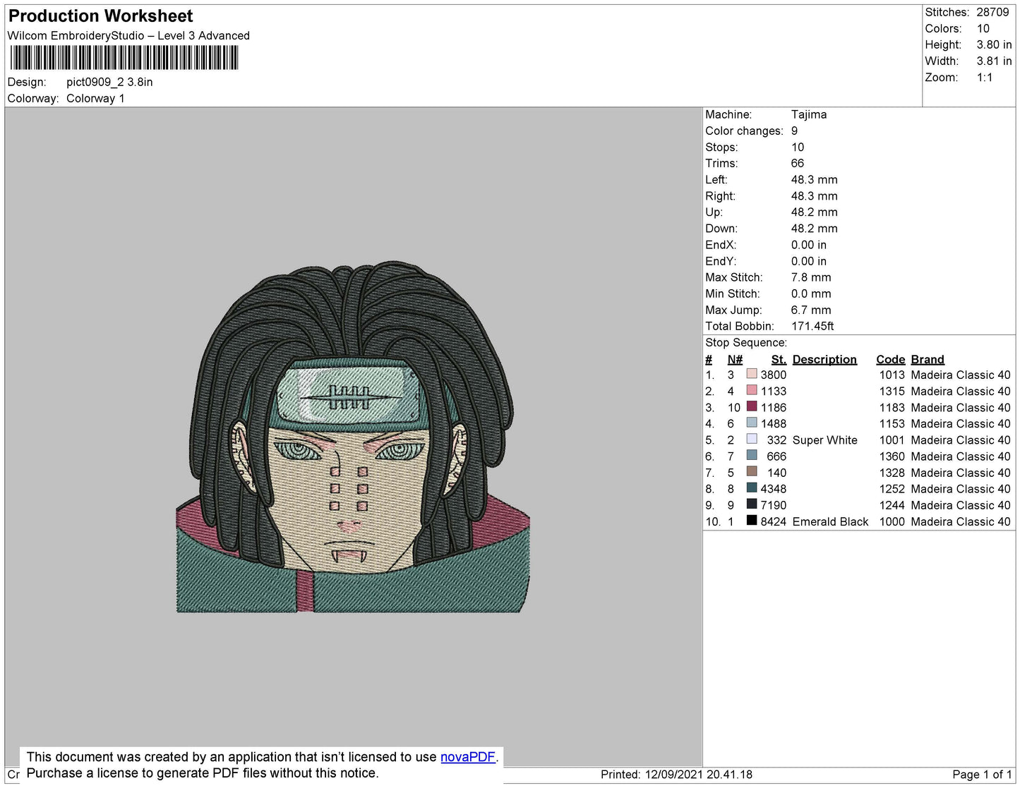 Pain Hip Hop Embroidery File 4 size