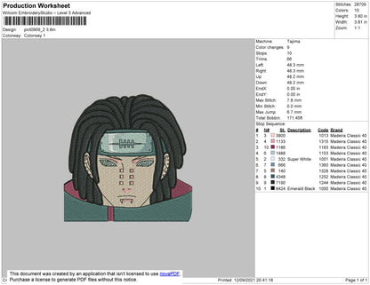 Pain Hip Hop Embroidery File 4 size