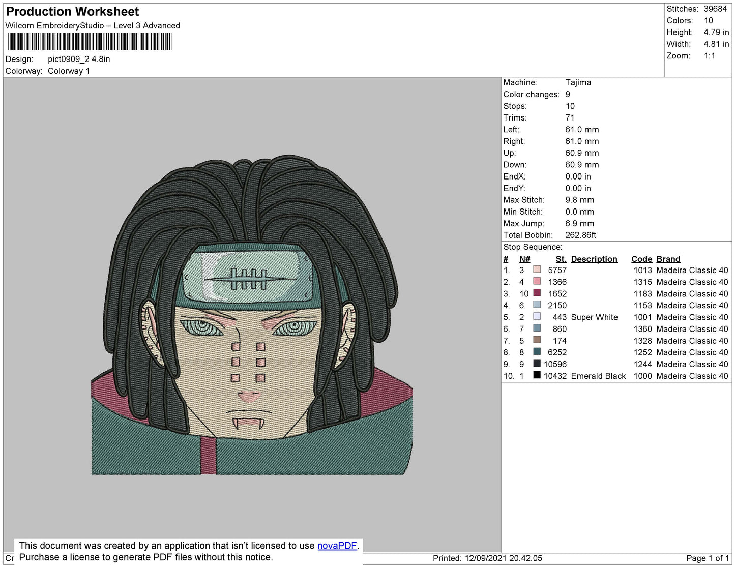 Pain Hip Hop Embroidery File 4 size
