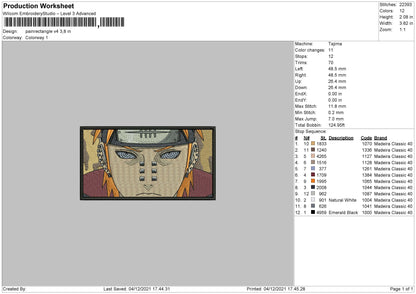Pain Rectangle v4 Embroidery File 4 size