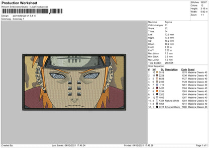 Pain Rectangle v4 Embroidery File 4 size