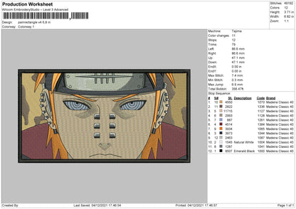 Pain Rectangle v4 Embroidery File 4 size