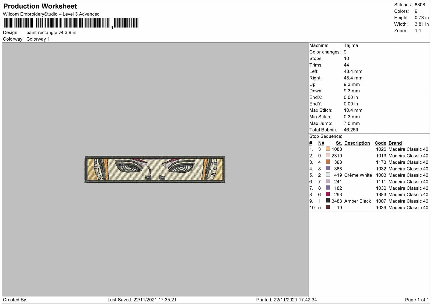 Pain Rectangle Embroidery File 4 size