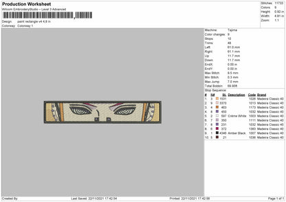 Pain Rectangle Embroidery File 4 size