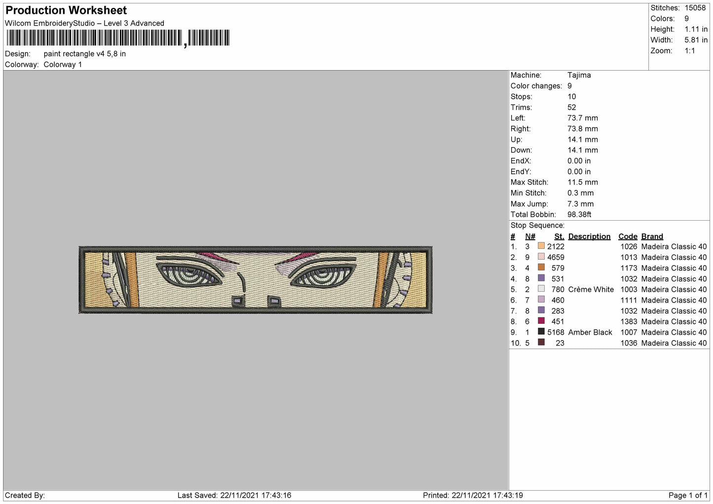 Pain Rectangle Embroidery File 4 size