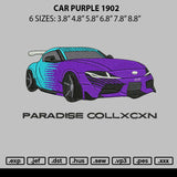 Car Purple 1902 Embroidery File 6 sizes