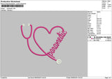 Paramedictext Embroidery File 6 sizes
