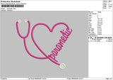 Paramedictext Embroidery File 6 sizes