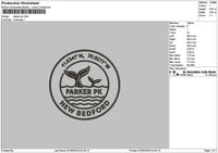 Parkertext Embroidery File 6 sizes