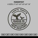 Parkertext Embroidery File 6 sizes