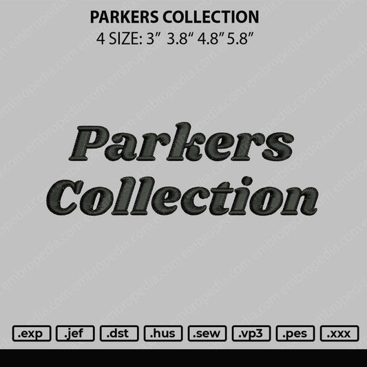 Parkers Collection Embroidery File 4 size