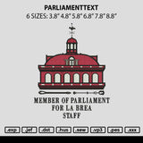 Perliamenttext Embroidery File 6 sizes