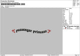 Passengertext Embroidery File 6 sizes