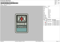 Patch Hxh Embroidery File 6 sizes