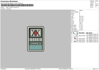 Patch Hxh Embroidery File 6 sizes