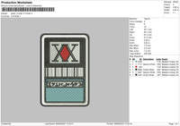 Patch Hxh Embroidery File 6 sizes