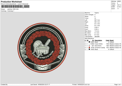 Patches 1509 Embroidery File 6 sizes