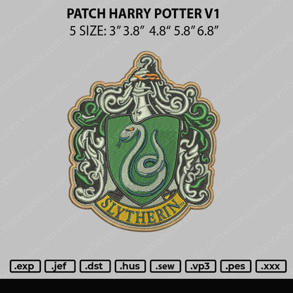 Patch Harry Potter V1 Embroidery File 4 size