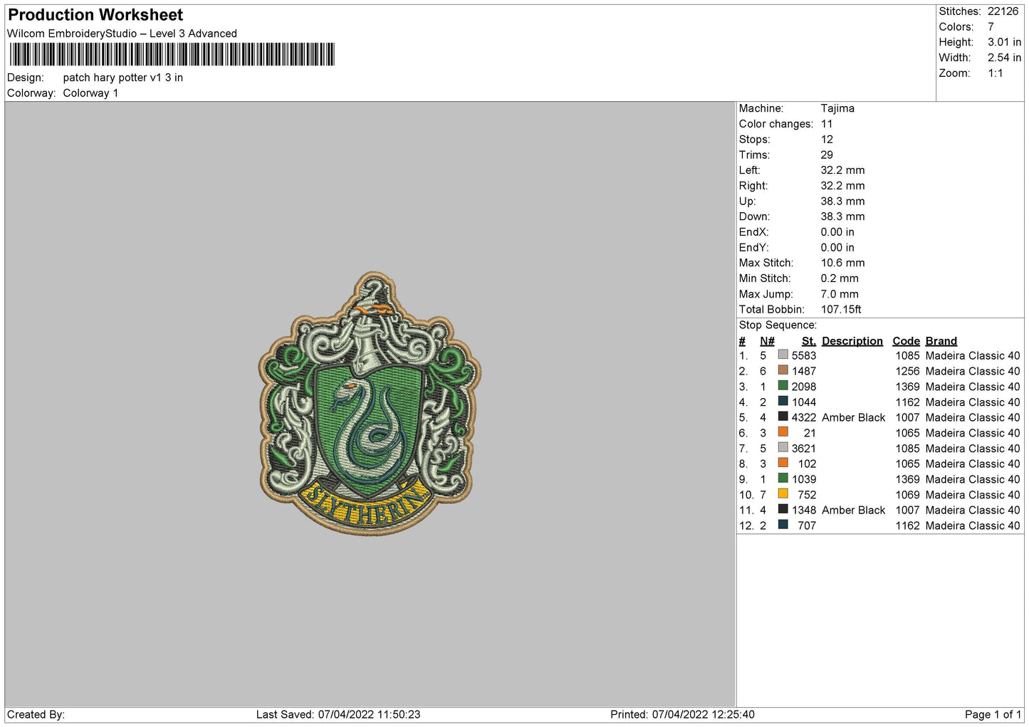 Patch Harry Potter V1 Embroidery File 4 size
