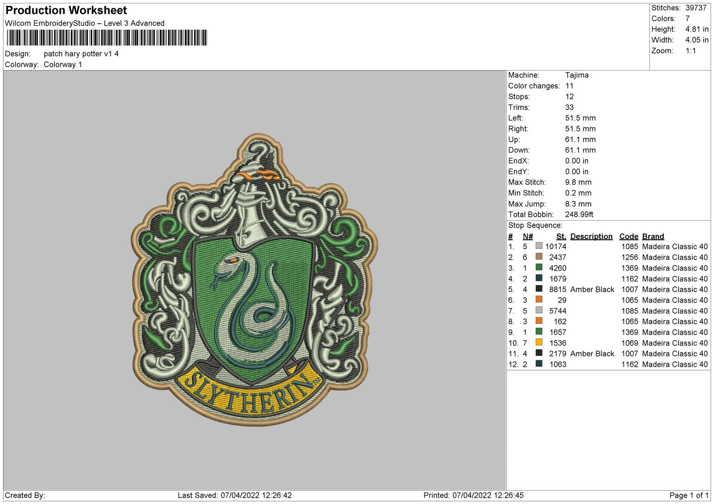 Patch Harry Potter V1 Embroidery File 4 size